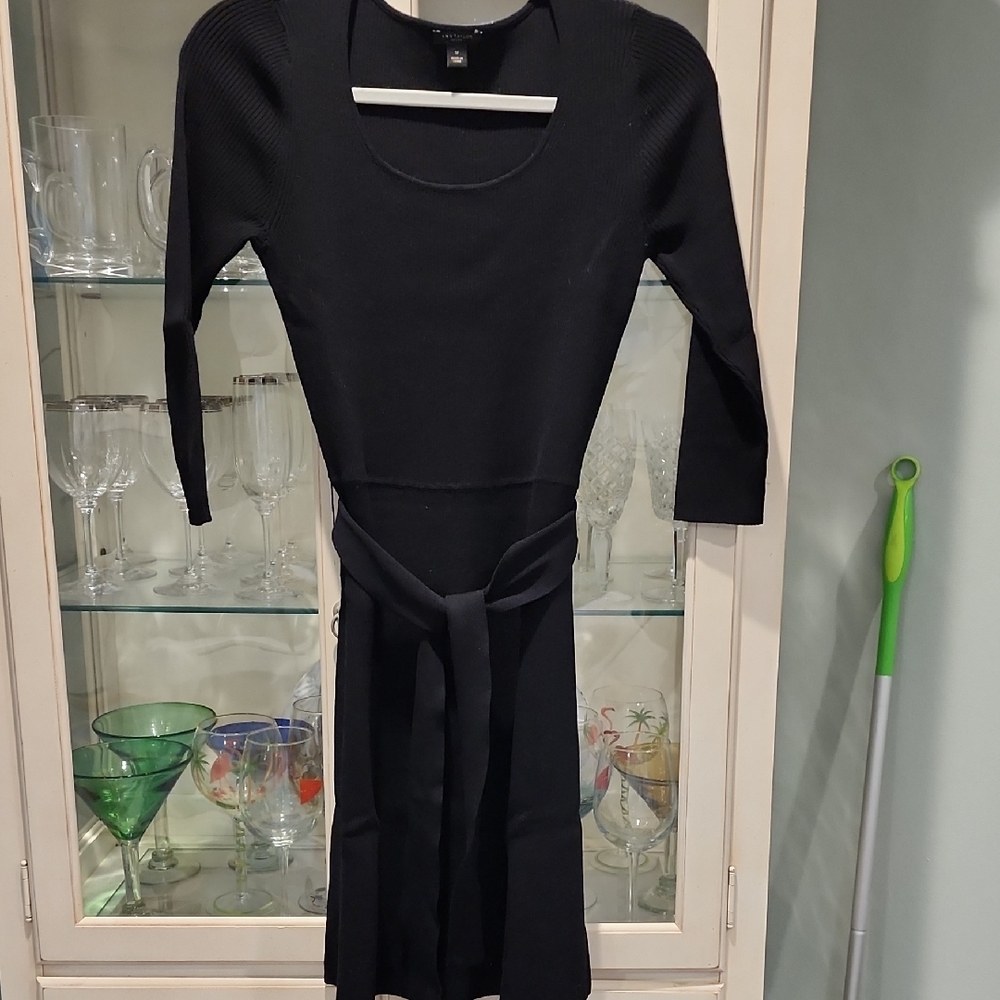 Ann Taylor Elegant Black Long Sleeve Dress